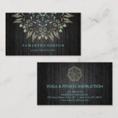 Carte De Visite Santé élégante de méditation de yoga de logo de (Devant / Derrière)