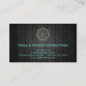 Carte De Visite Santé élégante de méditation de yoga de logo de (Dos)