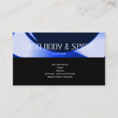 Carte De Visite Santé et bien-être bleus de yang de yin (Dos)