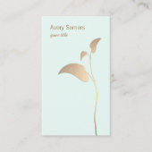 Carte De Visite Santé et bien-être des Plantes d'or simple (Devant)