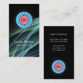 Carte De Visite Santé florale simple de logo élégant de Lotus (Devant / Derrière)