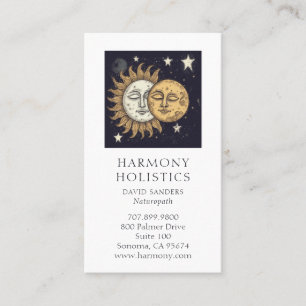 Carte De Visite Santé holistique Sun Moon