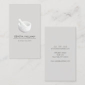 Carte De Visite Santé naturelle, mortier et pilon (Devant / Derrière)