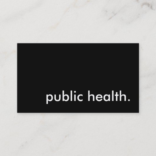 Carte De Visite santé publique. (Devant)