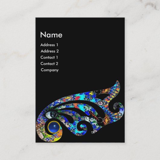 Carte De Visite SAPHIRE ÉPHÉRIQUE Beauté, Salon, Spa, Artiste maqu (Devant)