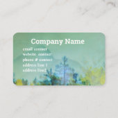 Carte De Visite sapins montagne eau nature art (Dos)