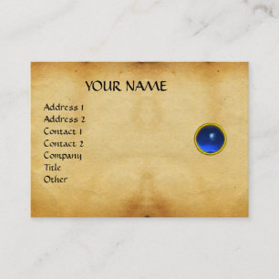 CARTE DE VISITE SAPPHIRE BLEU MON, PARC AGATA GRIS,
