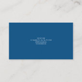 Carte De Visite Sapphire Blue Floral Modern Geometric Ocean (Dos)
