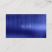 Carte De Visite Sapphire de cobalt minimal en acier métallique ble (Devant)
