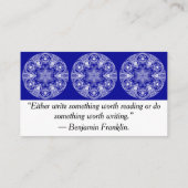 Carte De Visite Sapphire Mandala (Dos)
