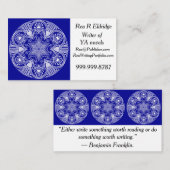 Carte De Visite Sapphire Mandala (Devant / Derrière)