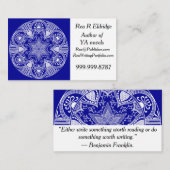 Carte De Visite Sapphire Mandala (Devant / Derrière)