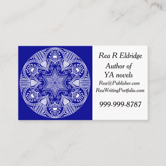 Carte De Visite Sapphire Mandala (Devant)