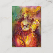 Carte De Visite SAPPHO, DANSE, MUSIQUE ET POÉSIE, Étincelles D'or (Dos)