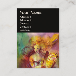 Carte De Visite SAPPHO, MUSIQUE DE DANSE ET POÉSIE, Noir