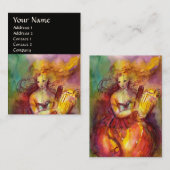 Carte De Visite SAPPHO, MUSIQUE DE DANSE ET POÉSIE, Noir (Devant / Derrière)