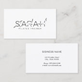 Carte De Visite SARAH Nom Pilates Instructeur (Devant / Derrière)