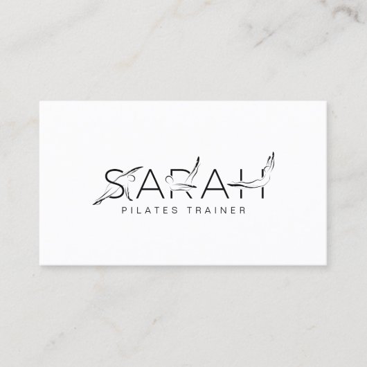 Carte De Visite SARAH Nom Pilates Instructeur (Devant)