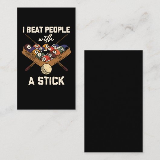 Carte De Visite Sarcastic Billiard 8 (Devant / Derrière)