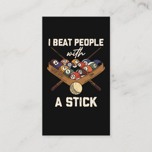 Carte De Visite Sarcastic Billiard 8 (Devant)