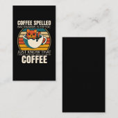 Carte De Visite Sarcastic Cat Café Lover Barista Caffeine (Devant / Derrière)