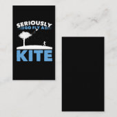 Carte De Visite Sarcastic Kite Flying Joke Sarcasm Humour (Devant / Derrière)