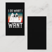 Carte De Visite Sarcastique Gens Kitty Poignard moyen Kitty Selfis (Devant / Derrière)