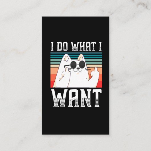 Carte De Visite Sarcastique Gens Kitty Poignard moyen Kitty Selfis (Devant)