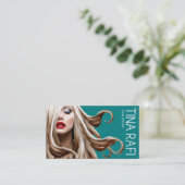 Carte De Visite Sarcelle d'hiver de la blonde | de coiffeur de (Debout devant)