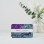 Carte De Visite Sarcelle d'hiver de marbre liquide de pourpre de (Debout devant)