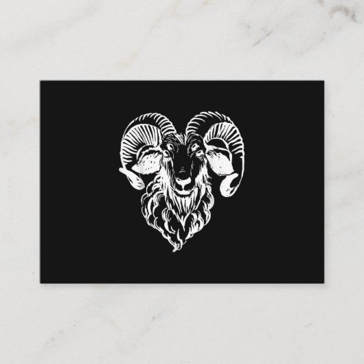 Carte De Visite Satané sabbatique de chèvre de Baphomet (Devant)