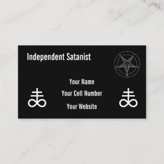 Carte De Visite Sataniste indépendant
