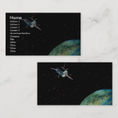 Carte De Visite Satellite au-dessus de la terre (Devant / Derrière)