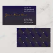 Carte De Visite satin de minuit (Devant / Derrière)