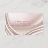 Carte De Visite Satin Moderne Élégant, Faux Lashes (Dos)