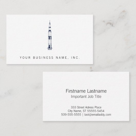 Carte De Visite Saturn Rocket (Devant / Derrière)