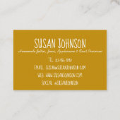 Carte De Visite Sauce à la pomme de confiture de pot maison (Dos)