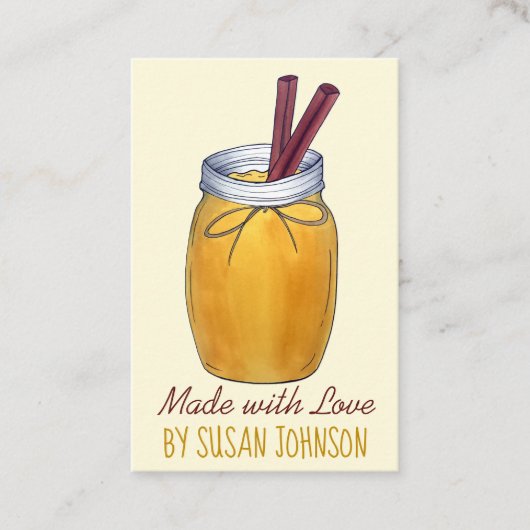 Carte De Visite Sauce à la pomme de confiture de pot maison (Devant)