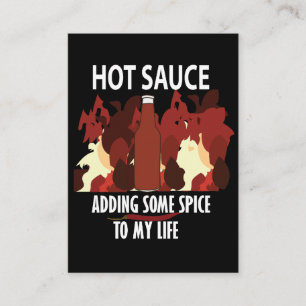 Carte De Visite Sauce chaude Ketchup Fire Red Chili Pepper Food