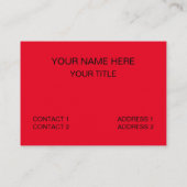 Carte De Visite Sauce chaude Ketchup Fire Red Chili Pepper Food (Dos)