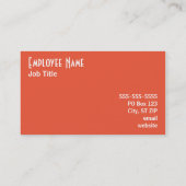 Carte de visite saumon (Dos)