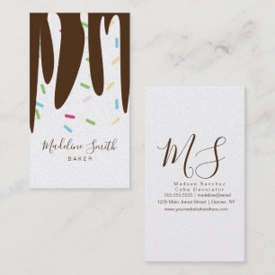 Carte De Visite Saupoudrer Boulangerie Crème glacée Décongélation