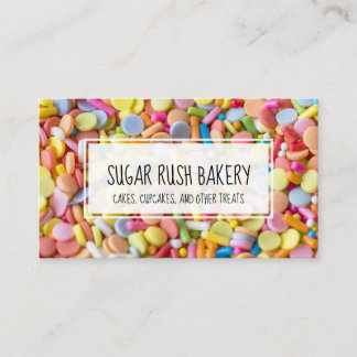 Carte De Visite Saupoudrer Cupcake Boulangerie de gâteau Sucre