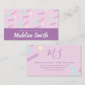 Carte De Visite Saupoudrer violet rose Mélanger Décorateur de gâte (Devant / Derrière)