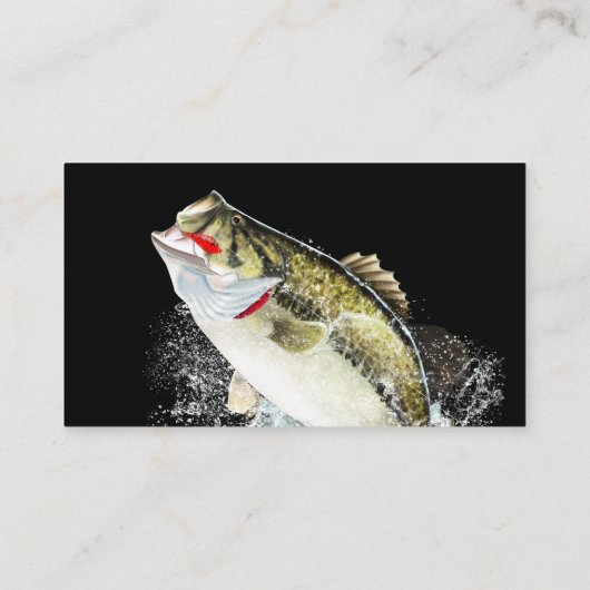 Carte De Visite Saut de basse à grande bouche (Dos)