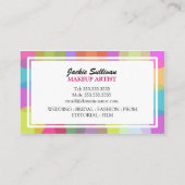 Carte De Visite Sauvage au sujet du maquilleur de couleur (Dos)