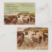CARTE DE VISITE SAUVAGE DE CONTACT DE CHEVAUX DE (Devant / Derrière)