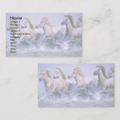 Carte De Visite Sauvage et libre, les chevaux de Camargue (Devant / Derrière)