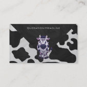 Carte De Visite Sauvage je vache noire et blanche (Dos)