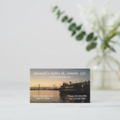 Carte De Visite Savannah GA River scène de nuit (Debout devant)